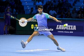 11/11/2024 - Carlos Alcaraz (Spain) during the match againts Casper Ruud (Norway) - 2024 ATP NITTO FINALS - ALCARAZ VS RUUD - INTERNAZIONALI - TENNIS