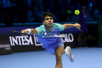 11/11/2024 - Carlos Alcaraz (Spain) during the match againts Casper Ruud (Norway) - 2024 ATP NITTO FINALS - ALCARAZ VS RUUD - INTERNAZIONALI - TENNIS