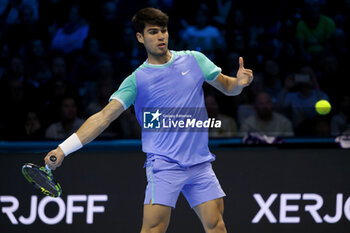 11/11/2024 - Carlos Alcaraz (Spain) during the match againts Casper Ruud (Norway) - 2024 ATP NITTO FINALS - ALCARAZ VS RUUD - INTERNAZIONALI - TENNIS