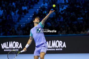 11/11/2024 - Carlos Alcaraz (Spain) during the match againts Casper Ruud (Norway) - 2024 ATP NITTO FINALS - ALCARAZ VS RUUD - INTERNAZIONALI - TENNIS