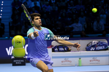 11/11/2024 - Carlos Alcaraz (Spain) during the match againts Caper Ruud (Norway) - 2024 ATP NITTO FINALS - ALCARAZ VS RUUD - INTERNAZIONALI - TENNIS