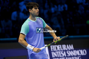 11/11/2024 - Carlos Alcaraz (Spain) during the match againts Caper Ruud (Norway) - 2024 ATP NITTO FINALS - ALCARAZ VS RUUD - INTERNAZIONALI - TENNIS