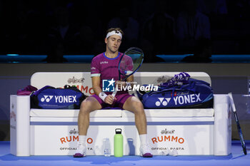 11/11/2024 - Caper Ruud (Norway) during the match againts Carlos Alcaraz (Spain) - 2024 ATP NITTO FINALS - ALCARAZ VS RUUD - INTERNAZIONALI - TENNIS