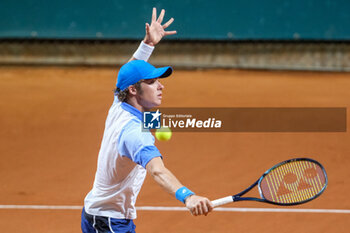 2024-07-26 - Vilius Gaubas from Lithuania in action during Internazionali di Verona - ATP Challenger 100 tennis tournament at Sports Club Verona on July 26, 2024, Verona Italy. - ATP CHALLENGER - INTERNAZIONALI DI VERONA - INTERNATIONALS - TENNIS