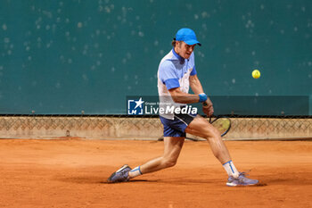 2024-07-26 - Vilius Gaubas from Lithuania in action during Internazionali di Verona - ATP Challenger 100 tennis tournament at Sports Club Verona on July 26, 2024, Verona Italy. - ATP CHALLENGER - INTERNAZIONALI DI VERONA - INTERNATIONALS - TENNIS