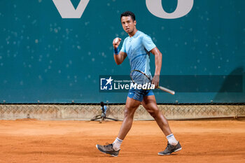 2024-07-26 - Hugo Dellien from Bolivia celebrates after scores a point during Internazionali di Verona - ATP Challenger 100 tennis tournament at Sports Club Verona on July 26, 2024, Verona Italy. - ATP CHALLENGER - INTERNAZIONALI DI VERONA - INTERNATIONALS - TENNIS