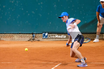 2024-07-26 - Vilius Gaubas from Lithuania in action during Internazionali di Verona - ATP Challenger 100 tennis tournament at Sports Club Verona on July 26, 2024, Verona Italy. - ATP CHALLENGER - INTERNAZIONALI DI VERONA - INTERNATIONALS - TENNIS