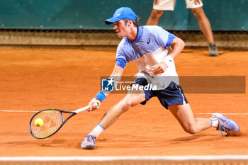 2024-07-26 - Vilius Gaubas from Lithuania in action during Internazionali di Verona - ATP Challenger 100 tennis tournament at Sports Club Verona on July 26, 2024, Verona Italy. - ATP CHALLENGER - INTERNAZIONALI DI VERONA - INTERNATIONALS - TENNIS