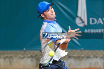 2024-07-26 - Vilius Gaubas from Lithuania in action during Internazionali di Verona - ATP Challenger 100 tennis tournament at Sports Club Verona on July 26, 2024, Verona Italy. - ATP CHALLENGER - INTERNAZIONALI DI VERONA - INTERNATIONALS - TENNIS