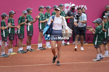 2024-09-08 - Montreux Switzerland, 09 08 2024: Irina-Camelia Begu (ROM) enters court for finale game against Petra Marcinko (CRO) during WTA 125 Montreux Nestle Open 2024 finale eight day at Montreux Tennis Club. - WTA 125 MONTREUX NESTLé OPEN - INTERNATIONALS - TENNIS