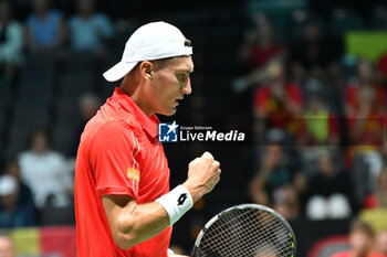 2024-09-10 - BOLOGNA, ITALIA - 10 September: Raphael Collignon during the Davis Cup match against Botic Van De Zandschulp plays at the Unipol Arena in Bologna - DAVIS CUP - INTERNATIONALS - TENNIS