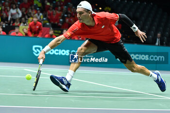 2024-09-10 - BOLOGNA, ITALIA - 10 September: Raphael Collignon during the Davis Cup match against Botic Van De Zandschulp plays at the Unipol Arena in Bologna - DAVIS CUP - INTERNATIONALS - TENNIS