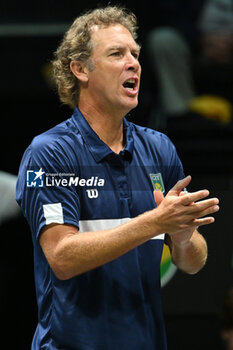 2024-09-11 - Jaime Oncins coach of Brazil in action during the 2024 Davis Cup Finals Group Stage Bologna match between the Italy and Brazil at Unipol Arena on September 11, 2024 in Bologna, Italy. - DAVIS CUP - INTERNATIONALS - TENNIS