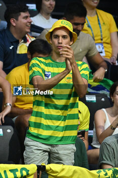 2024-09-12 - Fans Brazil during the 2024 Davis Cup Finals Group Stage Bologna match between the Netherlands and Brazil at Unipol Arena on September 12, 2024 in Bologna, Italy. - DAVIS CUP - INTERNATIONALS - TENNIS