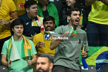 2024-09-12 - Fans Brazil during the 2024 Davis Cup Finals Group Stage Bologna match between the Netherlands and Brazil at Unipol Arena on September 12, 2024 in Bologna, Italy. - DAVIS CUP - INTERNATIONALS - TENNIS