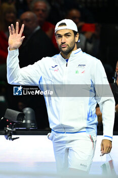 2024-09-13 - Matteo Berrettini (ITA) during the 2024 Davis Cup Finals Group Stage Bologna match between the Italy and Belgium at Unipol Arena on September 13, 2024 in Bologna, Italy. - DAVIS CUP - INTERNATIONALS - TENNIS