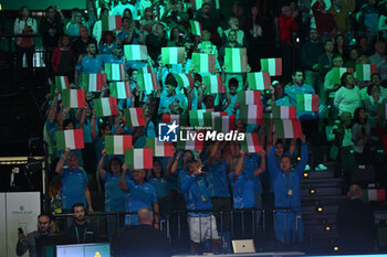 2024-09-13 - Italian Fans during the 2024 Davis Cup Finals Group Stage Bologna match between the Italy and Belgium at Unipol Arena on September 13, 2024 in Bologna, Italy. - DAVIS CUP - INTERNATIONALS - TENNIS