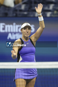 2024-09-06 - Jessica Pegula of USA celebrates her semifinal victory during day 11 of the 2024 US Open, Grand Slam tennis tournament on 5 September 2024 at USTA Billie Jean King National Tennis Center in New York, United States - TENNIS - US OPEN 2024 - 05/09 - INTERNATIONALS - TENNIS