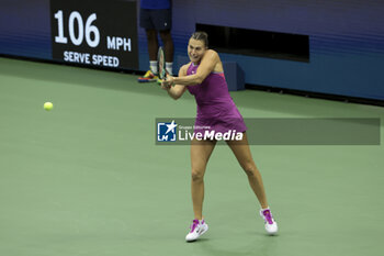 2024-09-08 - Aryna Sabalenka of Belarus during day 13 of the 2024 US Open, Grand Slam tennis tournament on 7 September 2024 at USTA Billie Jean King National Tennis Center in New York, United States - TENNIS - US OPEN 2024 - 07/09 - INTERNATIONALS - TENNIS