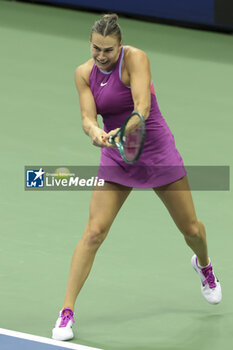 2024-09-08 - Aryna Sabalenka of Belarus during day 13 of the 2024 US Open, Grand Slam tennis tournament on 7 September 2024 at USTA Billie Jean King National Tennis Center in New York, United States - TENNIS - US OPEN 2024 - 07/09 - INTERNATIONALS - TENNIS