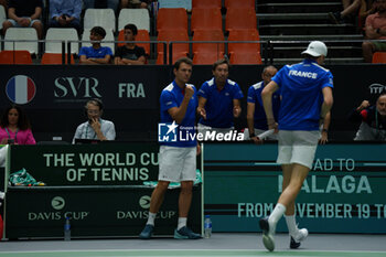 2024-09-10 - Paul-Henri Mathieu, Capitain of France, support to Ugo Humbert of France against Alexei Popyrin of Australia during the Davis Cup 2024, Group B, tennis match played between France and Australia at Fuente de San Luis on September 10, 2024, in Valencia, Spain. Photo Alvaro Diaz / SpainDPPI / DPPI - TENNIS - DAVIS CUP - FRANCE V AUSTRALIA - INTERNATIONALS - TENNIS