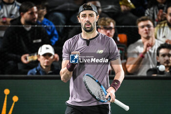 2024-10-28 - Jordan THOMPSON of Australia celebrates his victory during the first day of the Rolex Paris Masters 2024, ATP Masters 1000 tennis tournament on October 28, 2024 at Accor Arena in Paris, France - TENNIS - ROLEX PARIS MASTERS 2024 - INTERNATIONALS - TENNIS