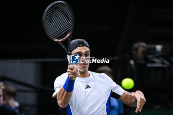 2024-10-28 - Francisco CERUNDOLO of Argentina during the first day of the Rolex Paris Masters 2024, ATP Masters 1000 tennis tournament on October 28, 2024 at Accor Arena in Paris, France - TENNIS - ROLEX PARIS MASTERS 2024 - INTERNATIONALS - TENNIS