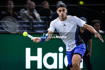 2024-10-28 - Francisco CERUNDOLO of Argentina during the first day of the Rolex Paris Masters 2024, ATP Masters 1000 tennis tournament on October 28, 2024 at Accor Arena in Paris, France - TENNIS - ROLEX PARIS MASTERS 2024 - INTERNATIONALS - TENNIS