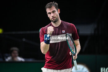 2024-10-28 - Quentin HALYS of France celebrates his point during the first day of the Rolex Paris Masters 2024, ATP Masters 1000 tennis tournament on October 28, 2024 at Accor Arena in Paris, France - TENNIS - ROLEX PARIS MASTERS 2024 - INTERNATIONALS - TENNIS