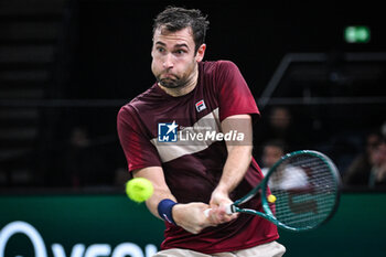 2024-10-28 - Quentin HALYS of France during the first day of the Rolex Paris Masters 2024, ATP Masters 1000 tennis tournament on October 28, 2024 at Accor Arena in Paris, France - TENNIS - ROLEX PARIS MASTERS 2024 - INTERNATIONALS - TENNIS