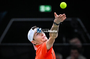 2024-10-28 - Ugo HUMBERT of France during the first day of the Rolex Paris Masters 2024, ATP Masters 1000 tennis tournament on October 28, 2024 at Accor Arena in Paris, France - TENNIS - ROLEX PARIS MASTERS 2024 - INTERNATIONALS - TENNIS