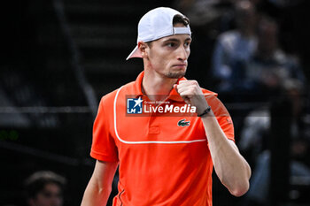 2024-10-28 - Ugo HUMBERT of France celebrates his point during the first day of the Rolex Paris Masters 2024, ATP Masters 1000 tennis tournament on October 28, 2024 at Accor Arena in Paris, France - TENNIS - ROLEX PARIS MASTERS 2024 - INTERNATIONALS - TENNIS