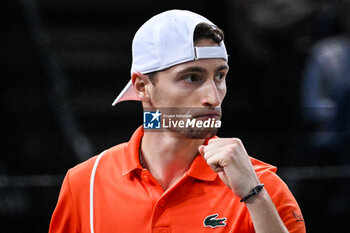 2024-10-28 - Ugo HUMBERT of France celebrates his point during the first day of the Rolex Paris Masters 2024, ATP Masters 1000 tennis tournament on October 28, 2024 at Accor Arena in Paris, France - TENNIS - ROLEX PARIS MASTERS 2024 - INTERNATIONALS - TENNIS