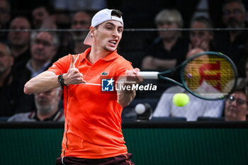 2024-10-28 - Ugo HUMBERT of France during the first day of the Rolex Paris Masters 2024, ATP Masters 1000 tennis tournament on October 28, 2024 at Accor Arena in Paris, France - TENNIS - ROLEX PARIS MASTERS 2024 - INTERNATIONALS - TENNIS