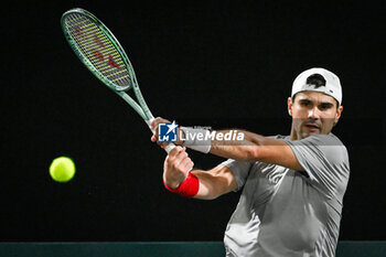 2024-10-28 - Marcos GIRON of United States during the first day of the Rolex Paris Masters 2024, ATP Masters 1000 tennis tournament on October 28, 2024 at Accor Arena in Paris, France - TENNIS - ROLEX PARIS MASTERS 2024 - INTERNATIONALS - TENNIS