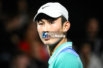 2024-10-28 - Juncheng SHANG of China during the first day of the Rolex Paris Masters 2024, ATP Masters 1000 tennis tournament on October 28, 2024 at Accor Arena in Paris, France - TENNIS - ROLEX PARIS MASTERS 2024 - INTERNATIONALS - TENNIS