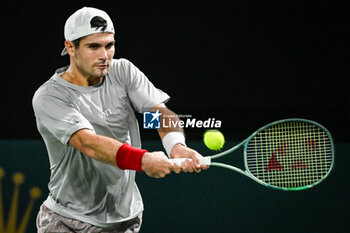 2024-10-28 - Marcos GIRON of United States during the first day of the Rolex Paris Masters 2024, ATP Masters 1000 tennis tournament on October 28, 2024 at Accor Arena in Paris, France - TENNIS - ROLEX PARIS MASTERS 2024 - INTERNATIONALS - TENNIS