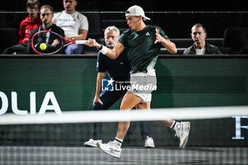 2024-10-28 - Sebastian BAEZ of Argentina during the first day of the Rolex Paris Masters 2024, ATP Masters 1000 tennis tournament on October 28, 2024 at Accor Arena in Paris, France - TENNIS - ROLEX PARIS MASTERS 2024 - INTERNATIONALS - TENNIS