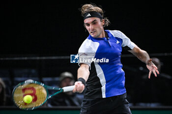 2024-10-28 - Stefanos TSITSIPAS of Greece during the first day of the Rolex Paris Masters 2024, ATP Masters 1000 tennis tournament on October 28, 2024 at Accor Arena in Paris, France - TENNIS - ROLEX PARIS MASTERS 2024 - INTERNATIONALS - TENNIS