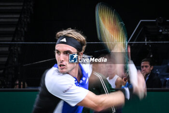 2024-10-28 - Stefanos TSITSIPAS of Greece during the first day of the Rolex Paris Masters 2024, ATP Masters 1000 tennis tournament on October 28, 2024 at Accor Arena in Paris, France - TENNIS - ROLEX PARIS MASTERS 2024 - INTERNATIONALS - TENNIS