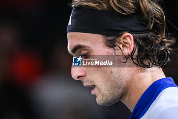 2024-10-28 - Stefanos TSITSIPAS of Greece during the first day of the Rolex Paris Masters 2024, ATP Masters 1000 tennis tournament on October 28, 2024 at Accor Arena in Paris, France - TENNIS - ROLEX PARIS MASTERS 2024 - INTERNATIONALS - TENNIS