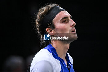 2024-10-28 - Stefanos TSITSIPAS of Greece during the first day of the Rolex Paris Masters 2024, ATP Masters 1000 tennis tournament on October 28, 2024 at Accor Arena in Paris, France - TENNIS - ROLEX PARIS MASTERS 2024 - INTERNATIONALS - TENNIS