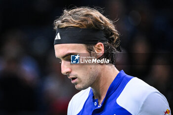 2024-10-28 - Stefanos TSITSIPAS of Greece during the first day of the Rolex Paris Masters 2024, ATP Masters 1000 tennis tournament on October 28, 2024 at Accor Arena in Paris, France - TENNIS - ROLEX PARIS MASTERS 2024 - INTERNATIONALS - TENNIS