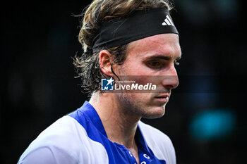 2024-10-28 - Stefanos TSITSIPAS of Greece during the first day of the Rolex Paris Masters 2024, ATP Masters 1000 tennis tournament on October 28, 2024 at Accor Arena in Paris, France - TENNIS - ROLEX PARIS MASTERS 2024 - INTERNATIONALS - TENNIS