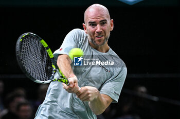 2024-10-28 - Adrian MANNARINO of France during the first day of the Rolex Paris Masters 2024, ATP Masters 1000 tennis tournament on October 28, 2024 at Accor Arena in Paris, France - TENNIS - ROLEX PARIS MASTERS 2024 - INTERNATIONALS - TENNIS