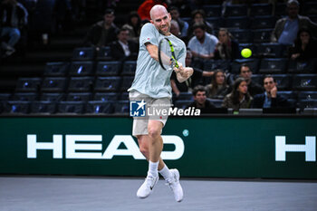 2024-10-28 - Adrian MANNARINO of France during the first day of the Rolex Paris Masters 2024, ATP Masters 1000 tennis tournament on October 28, 2024 at Accor Arena in Paris, France - TENNIS - ROLEX PARIS MASTERS 2024 - INTERNATIONALS - TENNIS