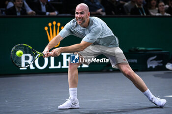 2024-10-28 - Adrian MANNARINO of France during the first day of the Rolex Paris Masters 2024, ATP Masters 1000 tennis tournament on October 28, 2024 at Accor Arena in Paris, France - TENNIS - ROLEX PARIS MASTERS 2024 - INTERNATIONALS - TENNIS