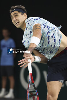 2024-10-28 - Alejandro Tabilo of Chile during day 1 of the Rolex Paris Masters 2024, an ATP Masters 1000 tennis tournament on 28 October 2024 at Accor Arena in Paris, France - TENNIS - ROLEX PARIS MASTERS 2024 - INTERNATIONALS - TENNIS