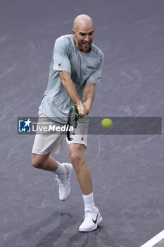 2024-10-29 - Adrian Mannarino of France during day 1 of the Rolex Paris Masters 2024, an ATP Masters 1000 tennis tournament on 28 October 2024 at Accor Arena in Paris, France - TENNIS - ROLEX PARIS MASTERS 2024 - INTERNATIONALS - TENNIS