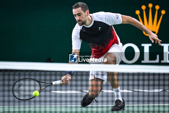 2024-10-29 - Marin CILIC of Croatia during the second day of the Rolex Paris Masters 2024, ATP Masters 1000 tennis tournament on October 29, 2024 at Accor Arena in Paris, France - TENNIS - ROLEX PARIS MASTERS 2024 - INTERNATIONALS - TENNIS